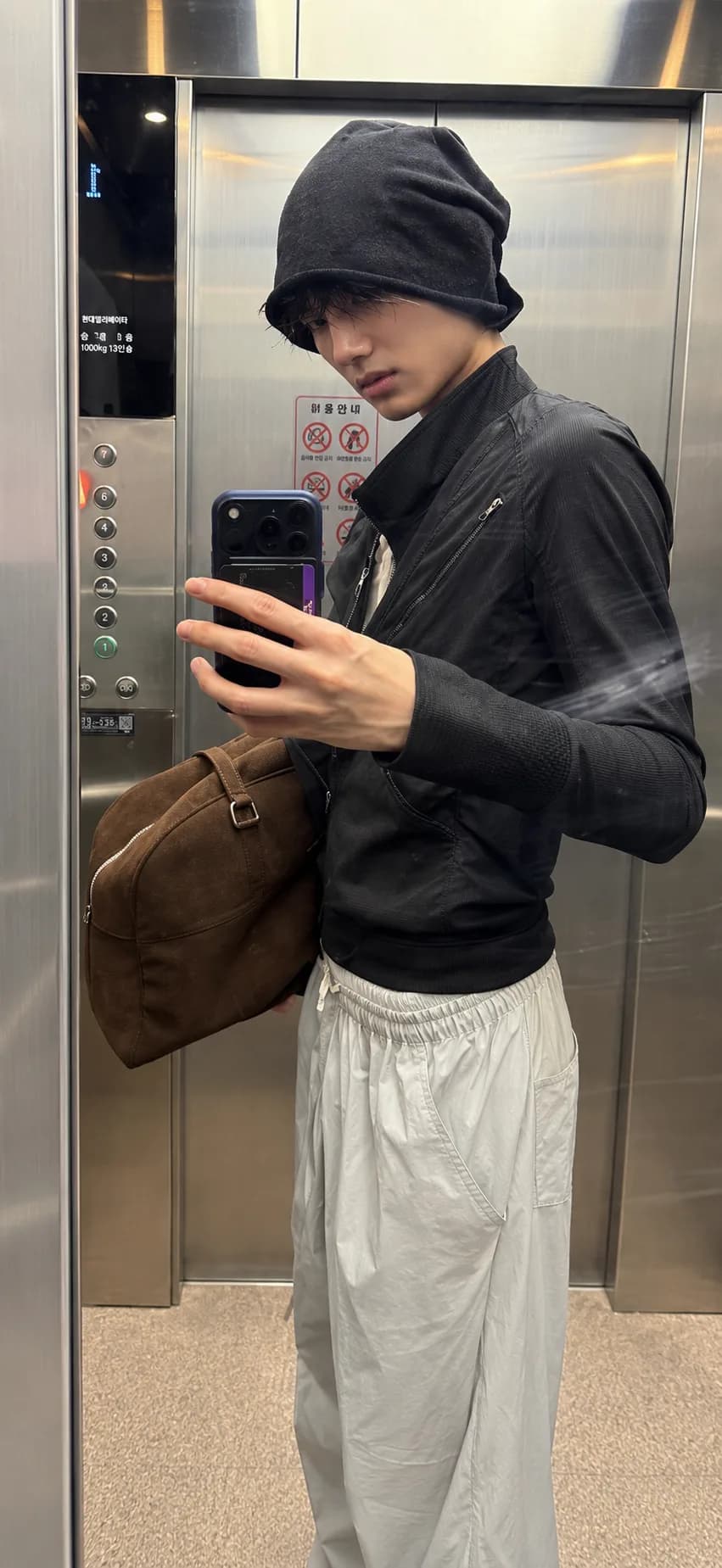 Black Asymmetric Tech Jacket 2
