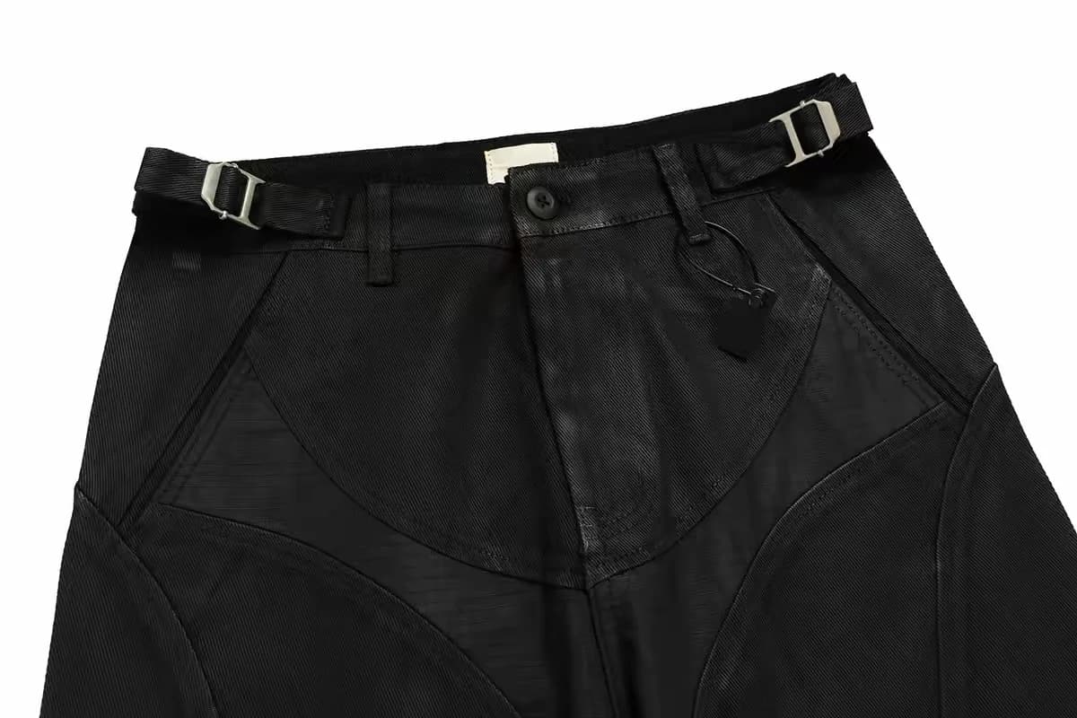 Arc Panel Coated Flare Pants 3