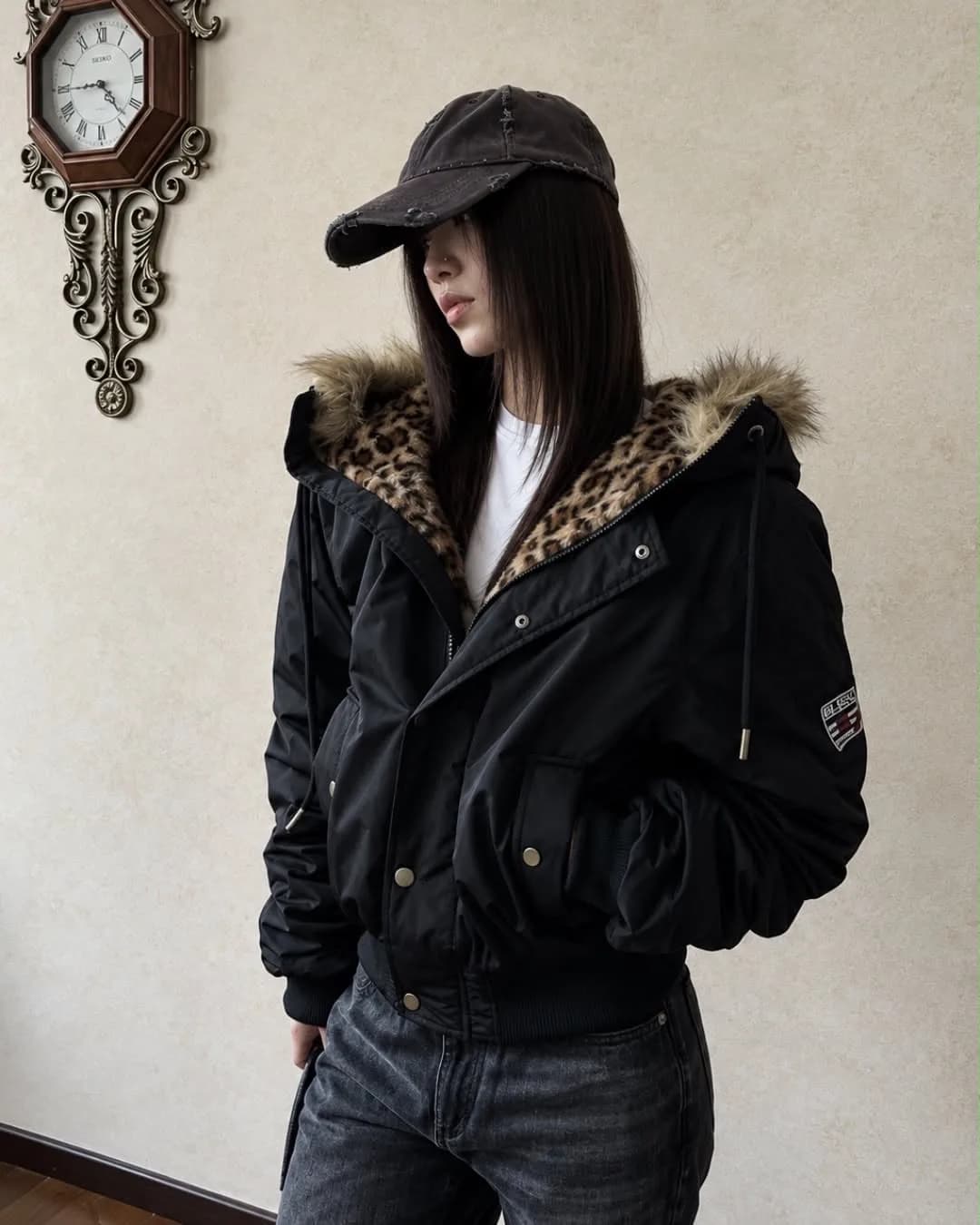 Fur Trimming Bomber Jacket 3
