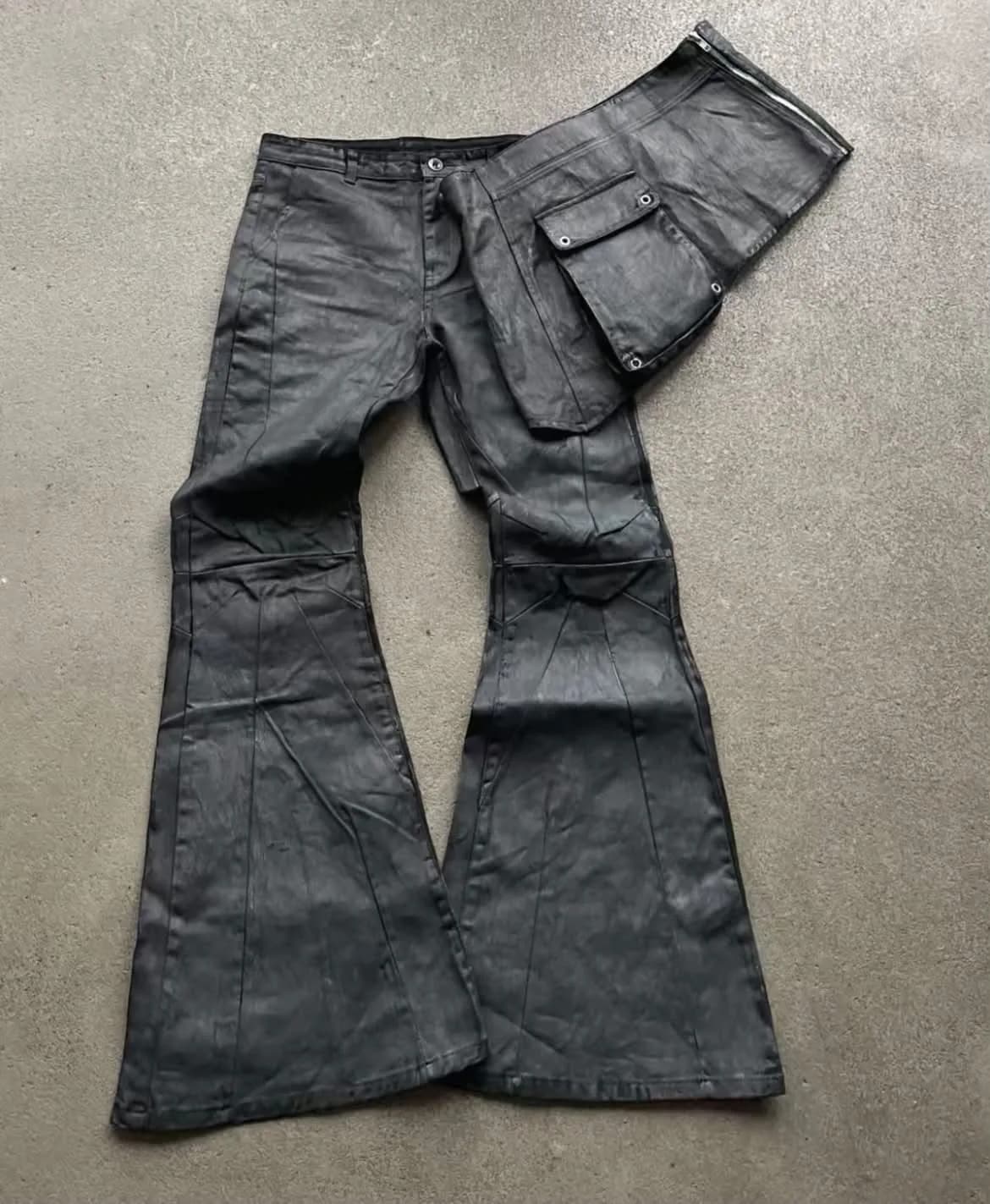Overlay Panel Flare Pants 3