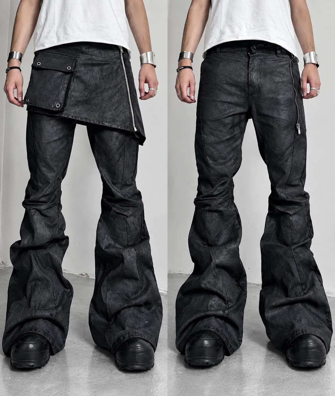 Overlay Panel Flare Pants 설명 사진
