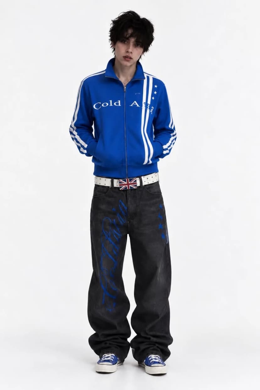 VOIDEN COLD ASIA STAR TRACK JACKET BLUE 사진 1/5