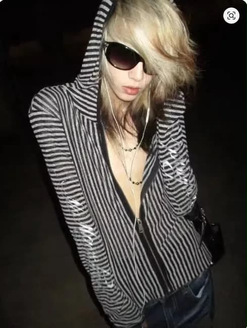 Shadow Stripe Zip Hoodie 2